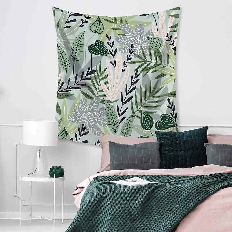 RoomMates Tropical Leaves Tapestry