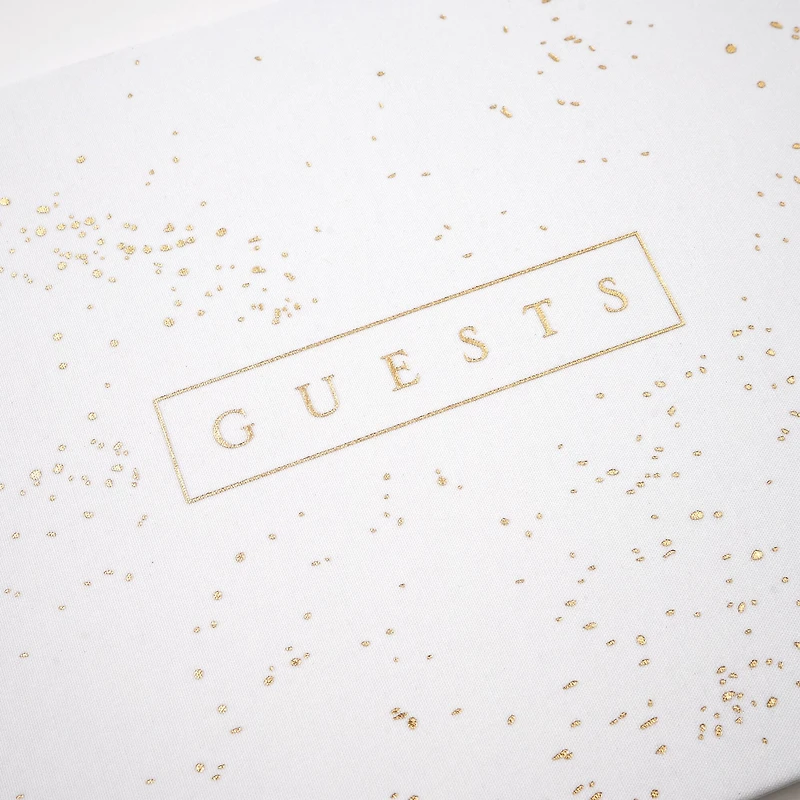 White & Gold Guest Book & Pen Set by Celebrate It™