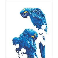 Diamond Dotz® Intermediate Blue Parrots Diamond Painting Kit