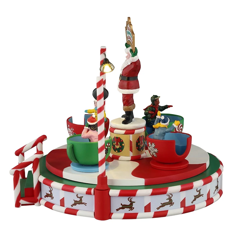Lemax® Carnival Santa's Peppermint Teacup Spinner