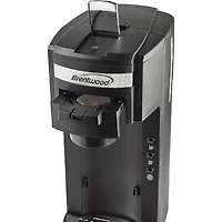 Brentwood Black Single-Serve Coffee Maker with Travel Mug