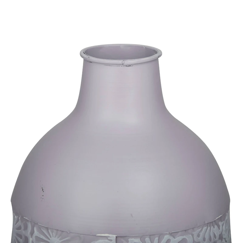 Grey Iron French Country Vase, 16" x 8" x 8"