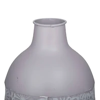 Grey Iron French Country Vase, 16" x 8" x 8"