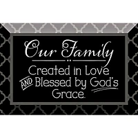 Our Family Glass Plaque with Easel