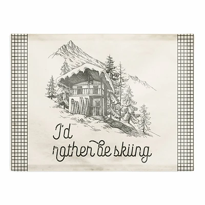 Rather Be Skiing Cabin 18x14 Poly Twill Placemat