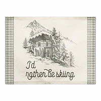 Rather Be Skiing Cabin 18x14 Poly Twill Placemat