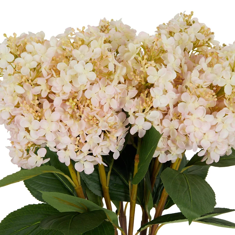 34.5" Pink Hydrangea Artificial Flower Stem, 8ct.