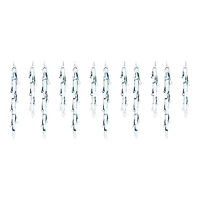 12ct. Melted Glass Icicle Drop Ornaments