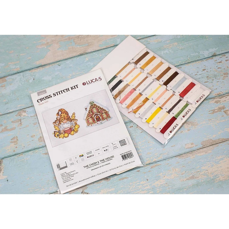 Luca-s The Gnom & The House Plastic Canvas Counted Cross Stitch Kit