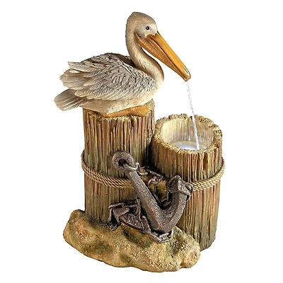 Design Toscano Pelican's Seashore Roost Sculptural Fountain