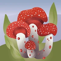 4" x 4" Mushrooms Canvas Painting Kit by Craft Smith®