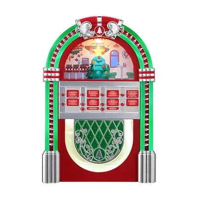 10.5" Red Vintage Christmas Jukebox
