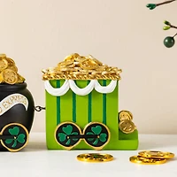 Glitzhome® Set of 3 St. Patrick's Resin Leprechaun Train Table Decor