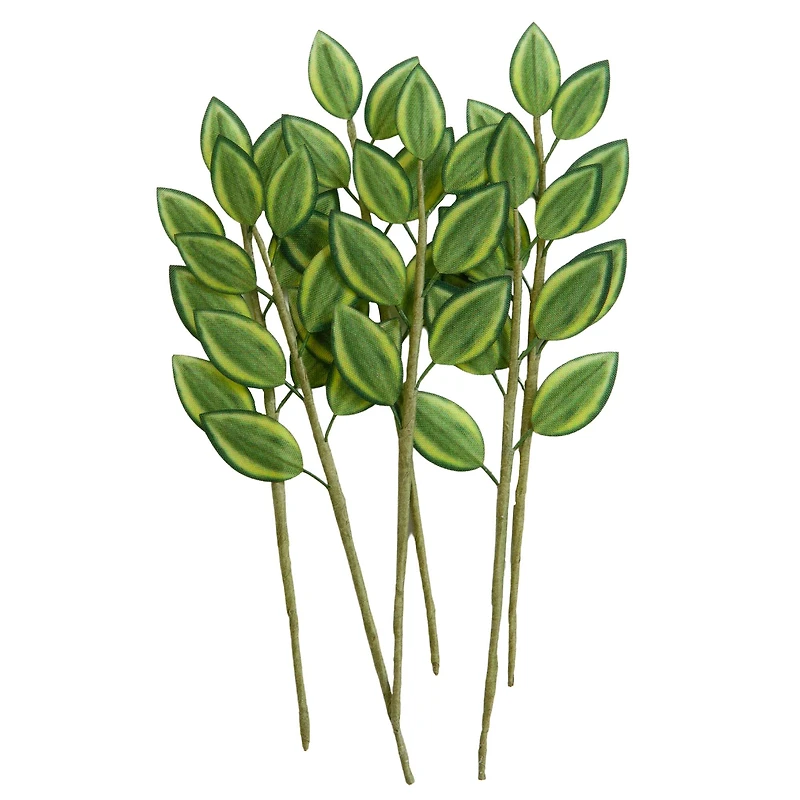 Green & Yellow Fabric Leaf Embellishments by Recollections™