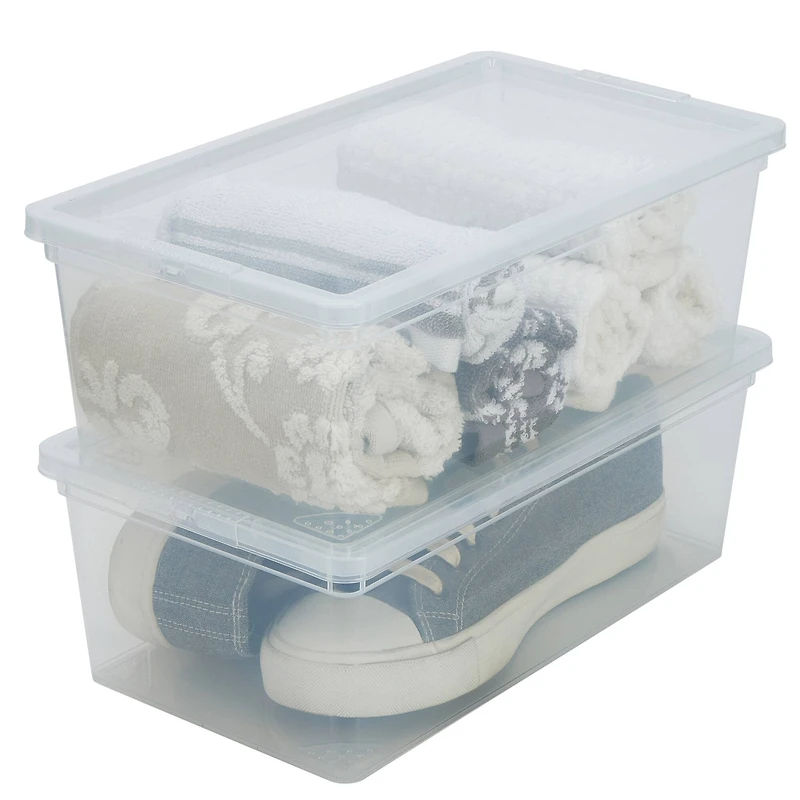Simplify Clear Stackable Storage Bins with Lids