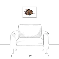 Neutral Fish With Pointy Nose 16" x 12" Canvas Wall Art