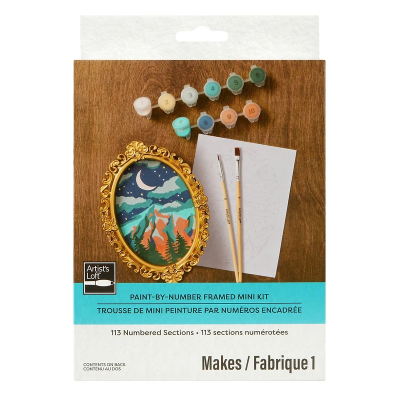 Moonlight Mountain Paint-by-Number Framed Mini Kit by Artist's Loft®