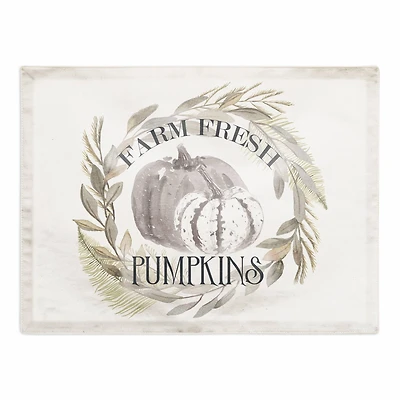 Pumpkins In Wreath Polyester Twill Placemat