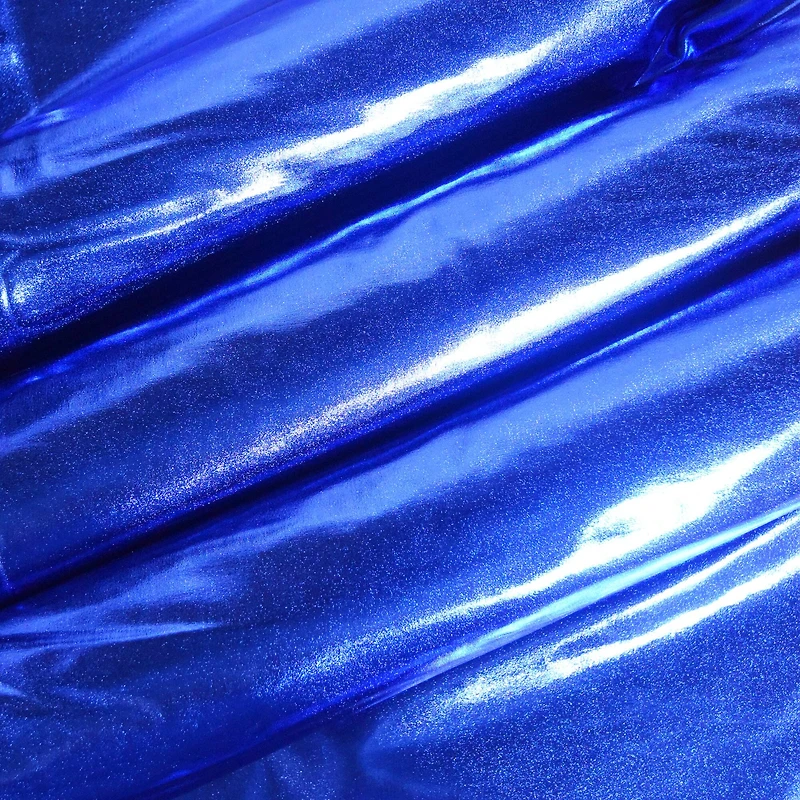 Feldman Blue Foiled Stretch Knit Fabric