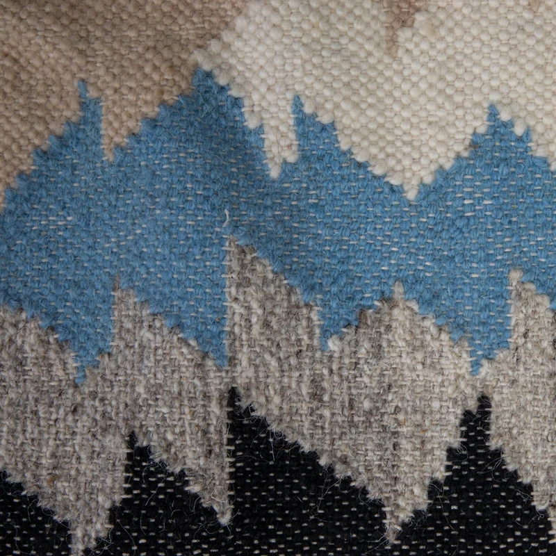 Hello Honey® 4ft. x 6ft. Multicolor Woven Wool & Cotton Blend Kilim Rug with Fringe