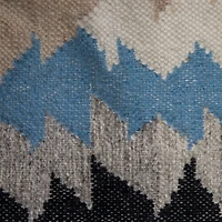 Hello Honey® 4ft. x 6ft. Multicolor Woven Wool & Cotton Blend Kilim Rug with Fringe