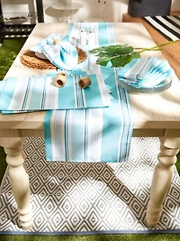 DII® Beach House Stripe Print Outdoor Table Runner