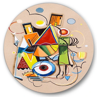 Designart - Colored Geometric Abstract Compositions I