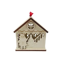 3.75" Unfinished Santa Claus House DIY LED Wood Ornament by Make Market®