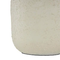 Cream Minimalistic Distressed Textured Metal Vase Set