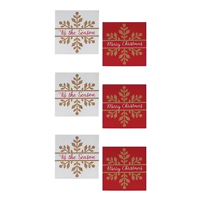 11.75" Snowflake Christmas Season Sign Décor Set
