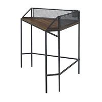 Walker Edison 42" Dark Walnut Industrial Corner Desk