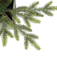 2.5ft. Pre-Lit Fraser Fir Artifical Christmas Tree in Wooden Pot, Warm White LED Lights