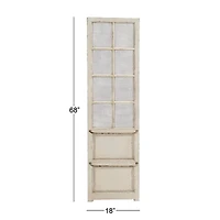 68" Cream Farmhouse Abstract Wood Wall Décor