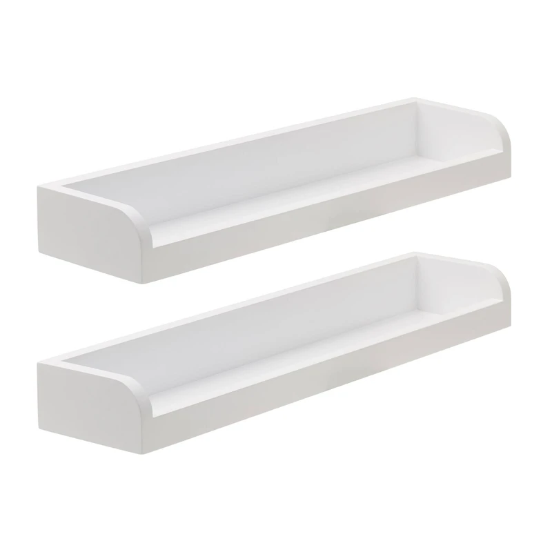 Melannco White MDF 18" Shelf, 2ct.