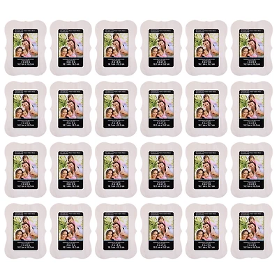 24 Pack: 4" x 6" Ready-To-Finish Scalloped Edges Wood Frame by Make Market®