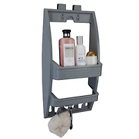Bath Bliss Gray Multi Hanging Option Shower Caddy