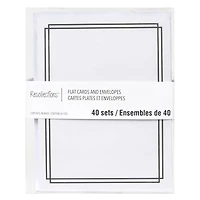 6 Packs: 40 ct. (240 total) 4.25" x 5.5" Black Border Flat Cards & Envelopes by Recollections™
