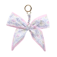Blue Moon Studio™ Pink Floral Print Bow Bag Charm