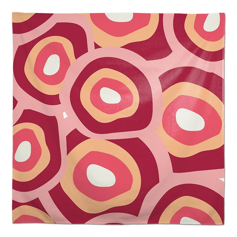 Funky Circles Pattern 58" x 58" Tablecloth