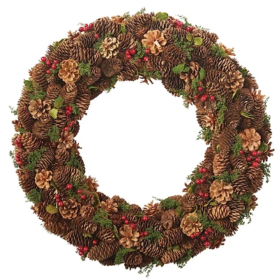 DII® Berry Pinecone Holiday Wreath