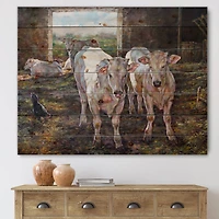 Designart - Two Cows In The Stable