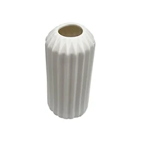 8 Pack: 9" White Geometric Ceramic Vase by Ashland®