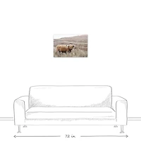 Highland Cow Landscape 24" x 16" Canvas Wall Art