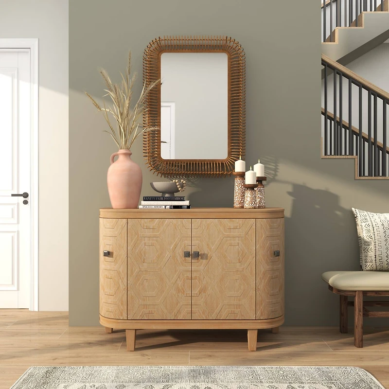 15" Orange Terracotta Jug Vase with Handle