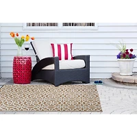 DII® Taupe Infinity Circle Outdoor Rug, 4ft. x 6ft.