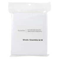 12 Packs: 50 ct. (600 total) 4.25" x 5.5" White Flat Cards & Envelopes by Recollections™