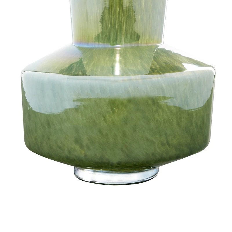 The Novogratz 12" Jade Green Magician's Hat Modern Glass Vase