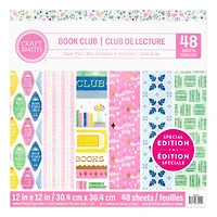 Craft Smith 12" x 12" Book Club Paper Pad, 48 Sheets