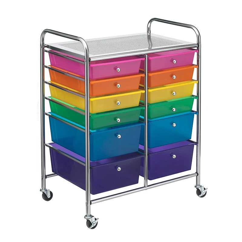 Multicolor 12 Drawer Rolling Cart by Simply Tidy™