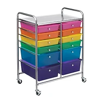 Multicolor 12 Drawer Rolling Cart by Simply Tidy™